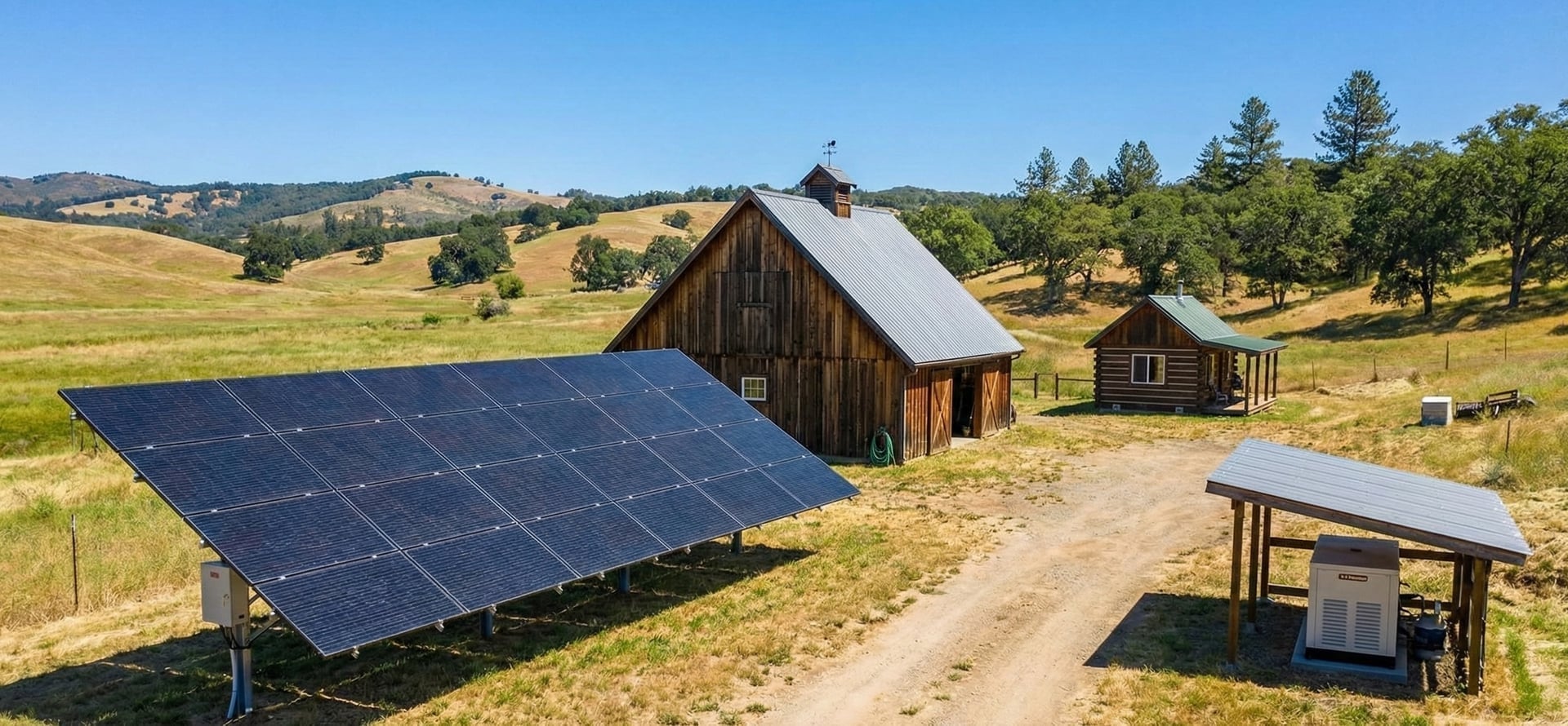 Remote farm energy setup