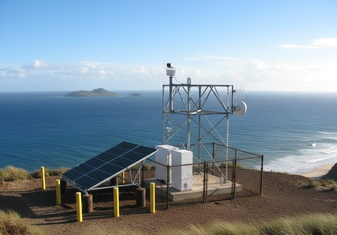 Military communications equipment setup