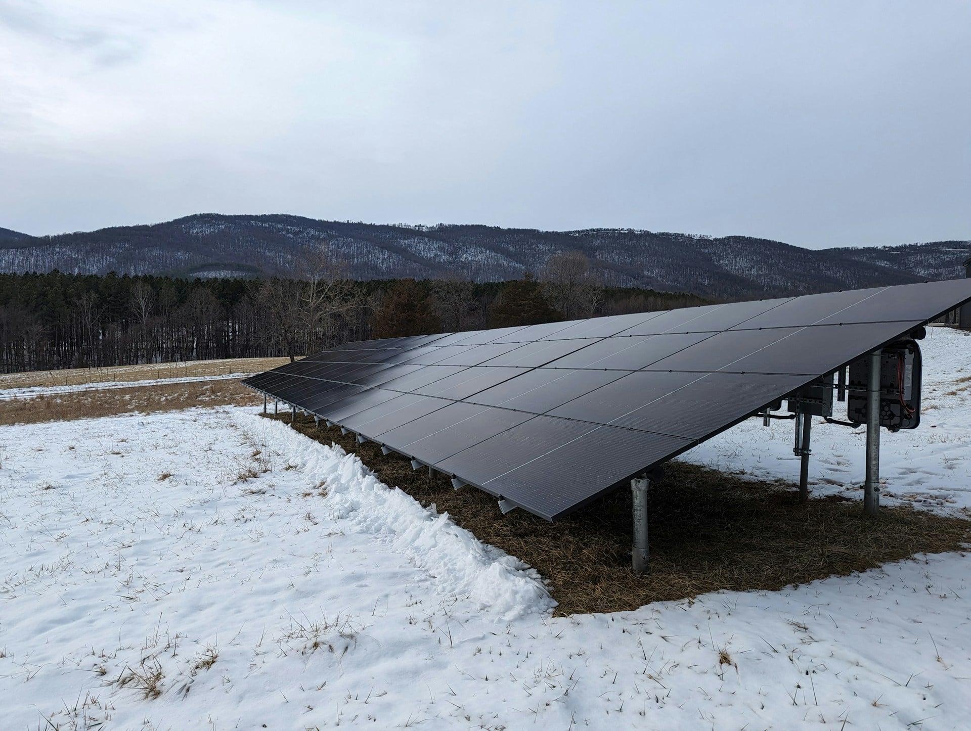 Winter solar installation